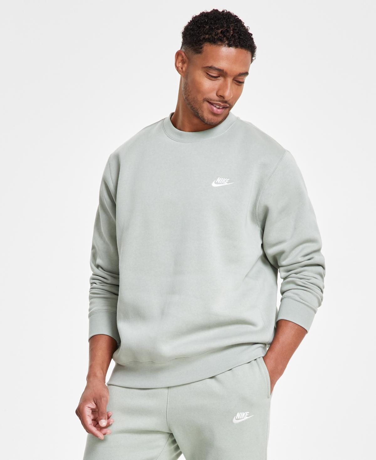 Mens Nike Club Fleece Crew Green Horizon Product Image