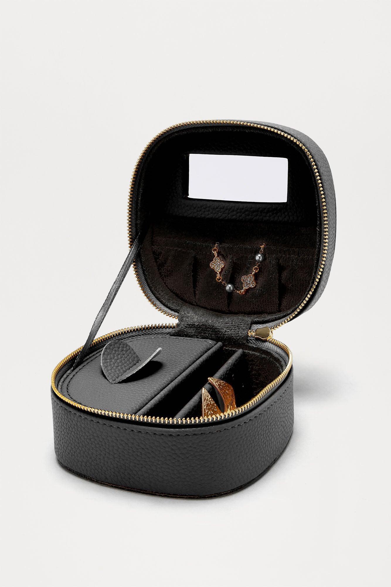 The Bow On Top Jewelry Box - Black Product Image