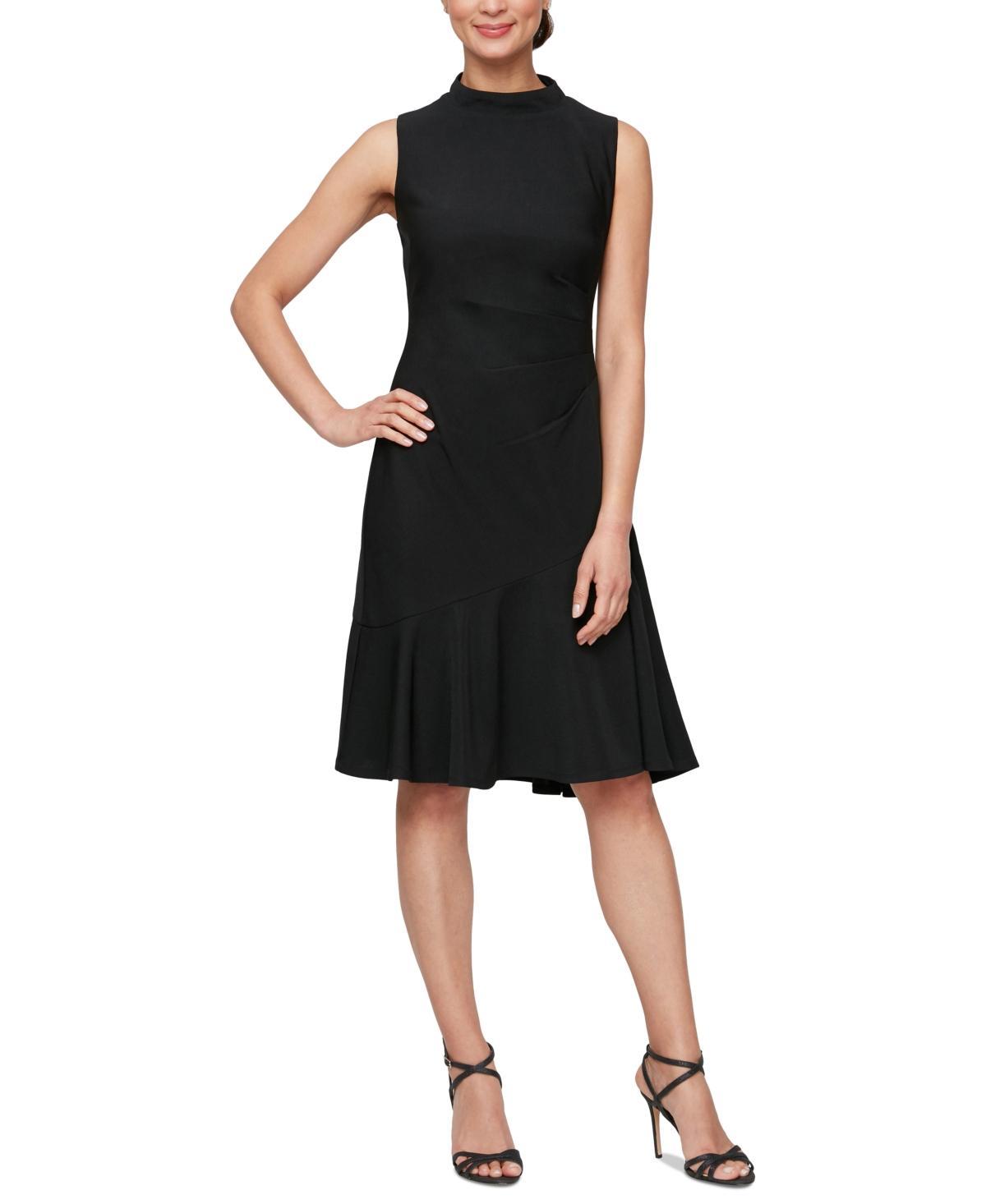 SL Fashion Women's Mock-Neck Sleeveless A-Line Dress Product Image