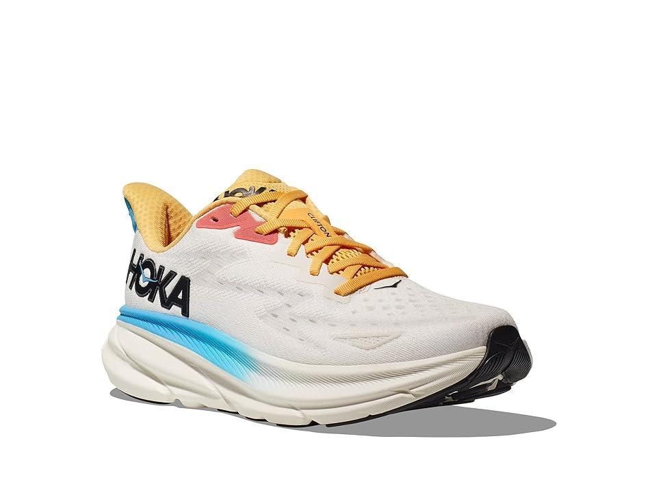 Hoka Women's Clifton 9 (Blanc De Blanc/Swim Day) Women's Shoes Product Image