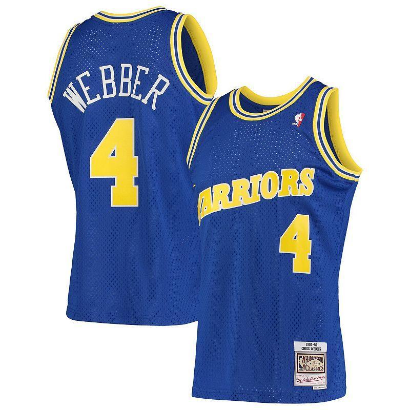 Mens Mitchell & Ness Chris Webber Royal Golden State Warriors Hardwood Classics 1993-94 Swingman Jersey Product Image