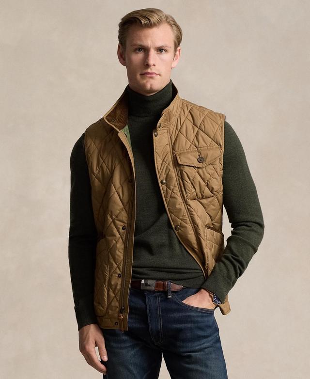 Polo Ralph Lauren Mens The Beaton Quilted Utility Vest - Brown Product Image