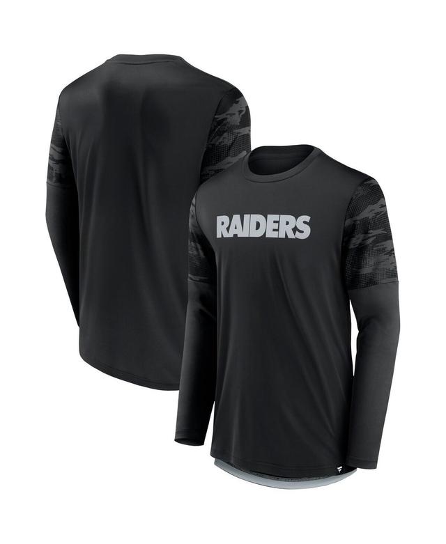 Mens Fanatics Black Las Vegas Raiders Square Off Long Sleeve T-shirt - Black Product Image