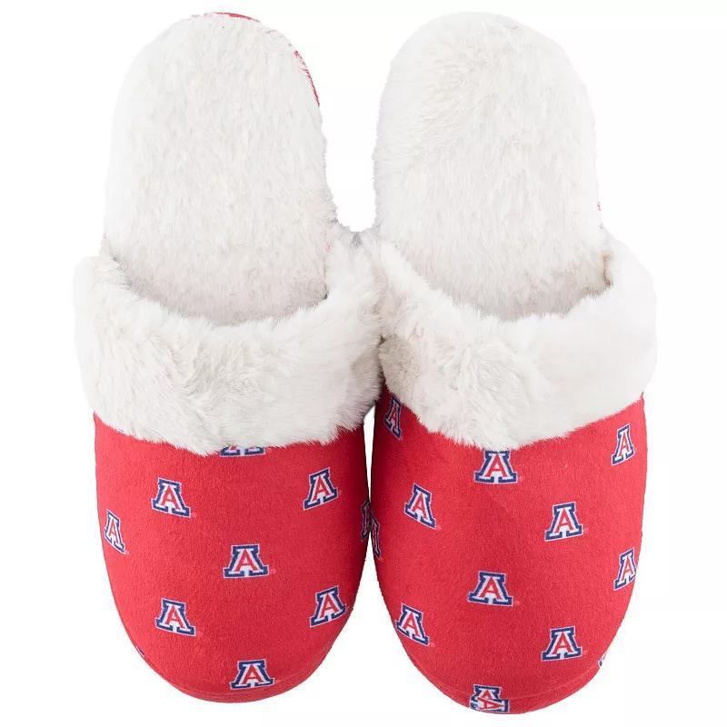 Womens ZooZatz Arizona Wildcats Faux Fur Slippers Blue Product Image