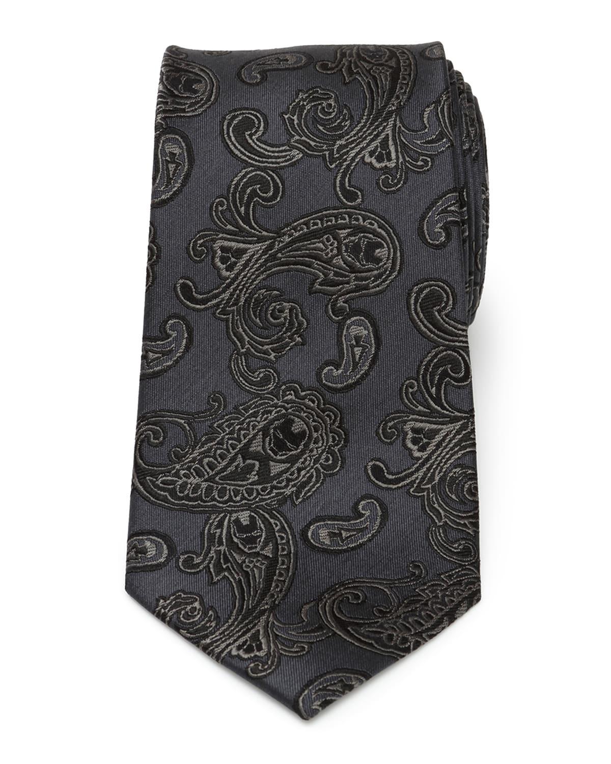 Mens Iron Man Paisley Silk Tie Product Image