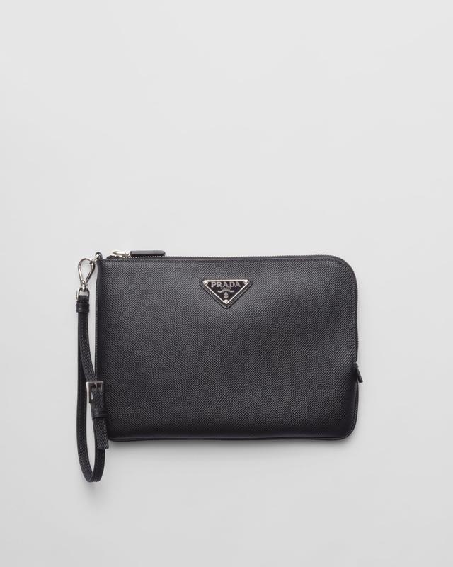 Small Saffiano leather pouch Product Image