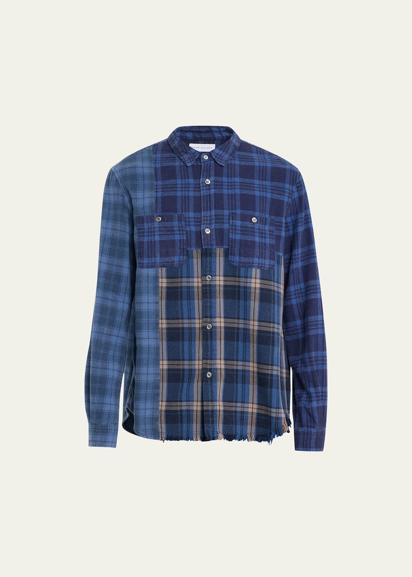 Mens Silverado Paneled Plaid Shirt Product Image