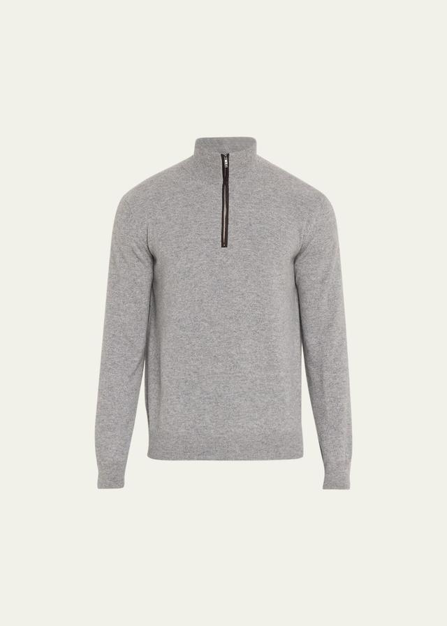 Mens Cashmere Half-Zip Sweater Product Image