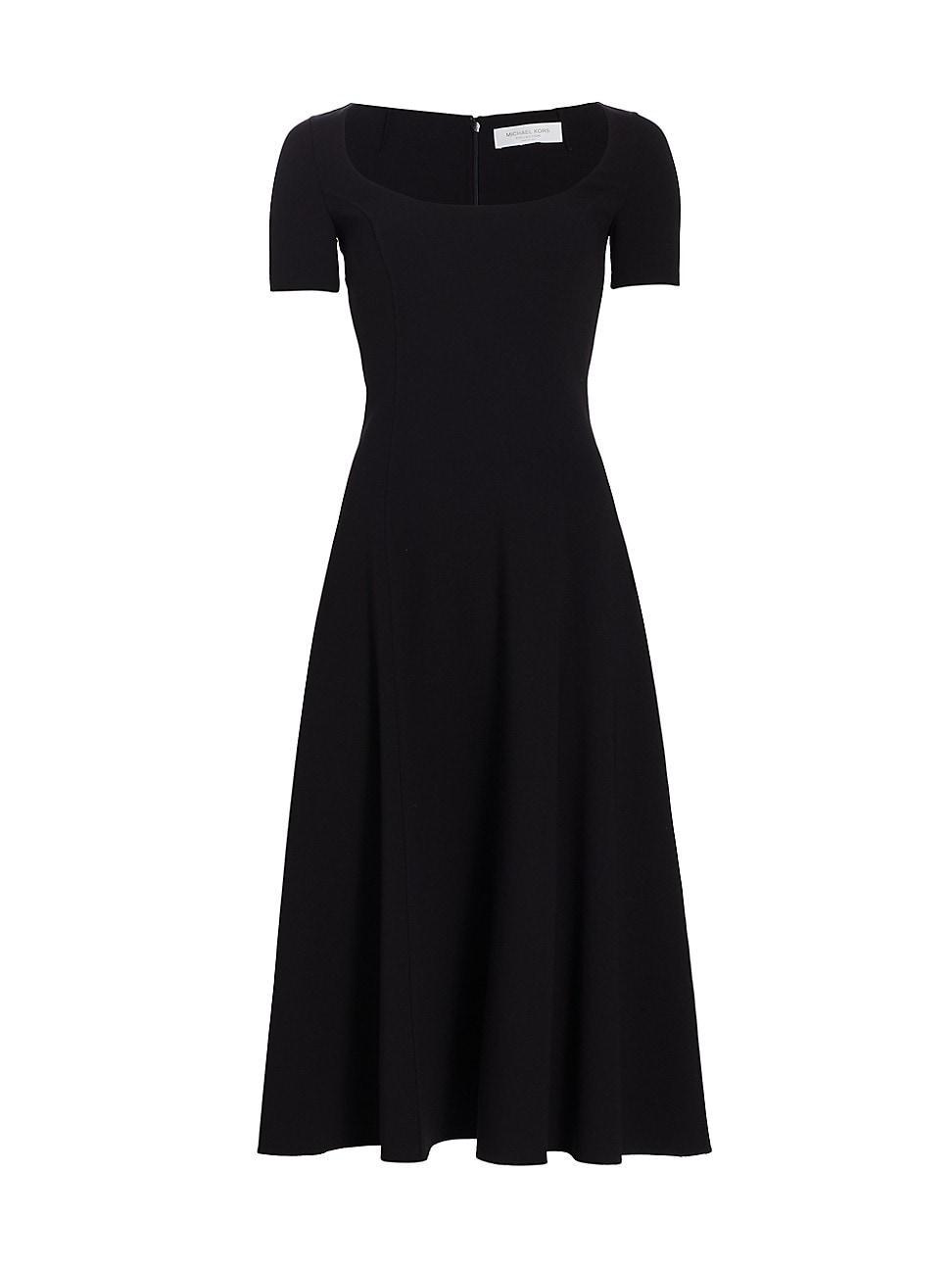 Womens Scoopneck Flare Midi-Dress Product Image