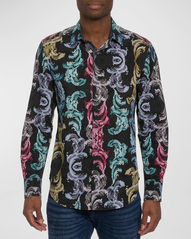 Mens Balzars Paisley Button-Front Shirt Product Image