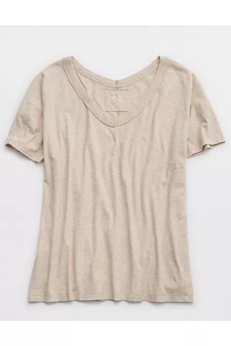 Aerie Oversized V-Neck Boyfriend T-Shirt Women's Product Image