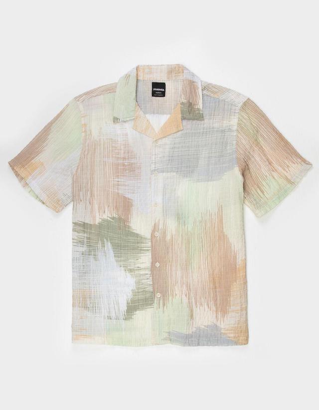 RSQ Mens Print Texture Camp Shirt Product Image