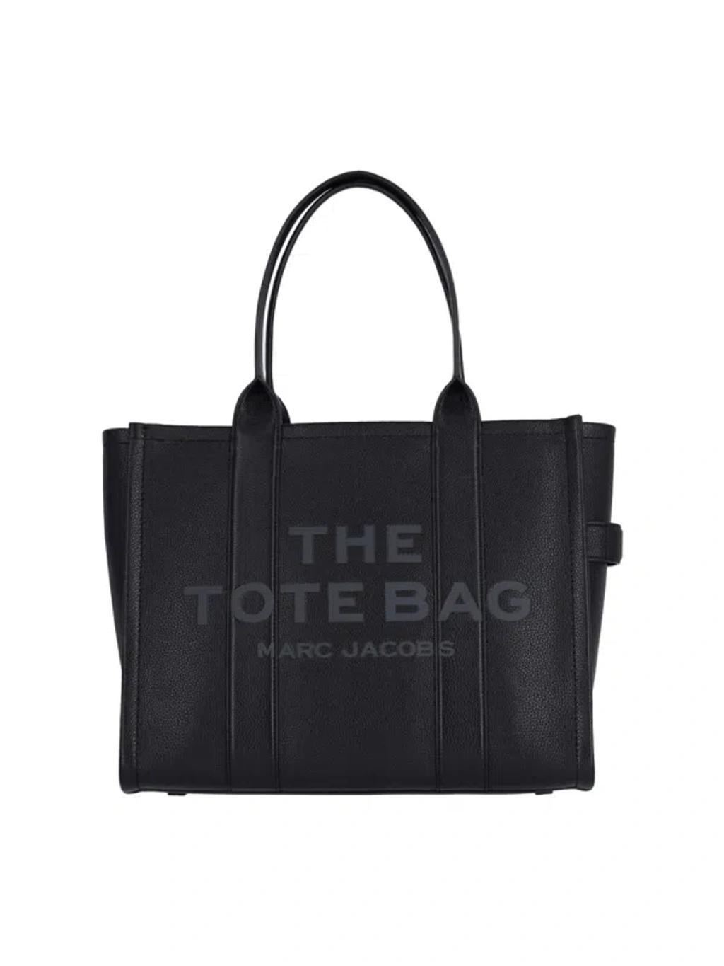 MARC JACOBS The Large Leather Tote Bag In Black product image