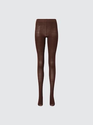 Womens Heattech Tights with Odor Control Brown Medium UNIQLO US product image