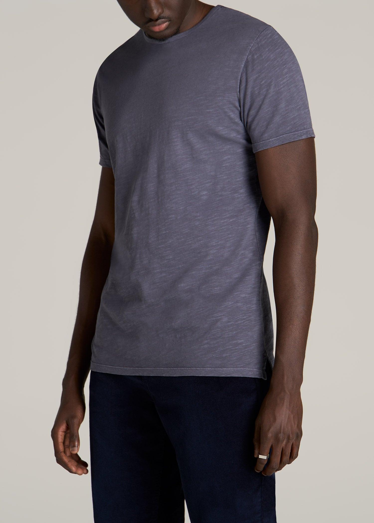 REGULAR-FIT Slub Tee in Grey Blue - Tall Men's Shirts Male Product Image