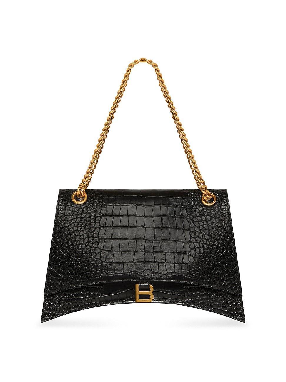 Womens Crush Large Chain Bag Crocodile Embossed Product Image