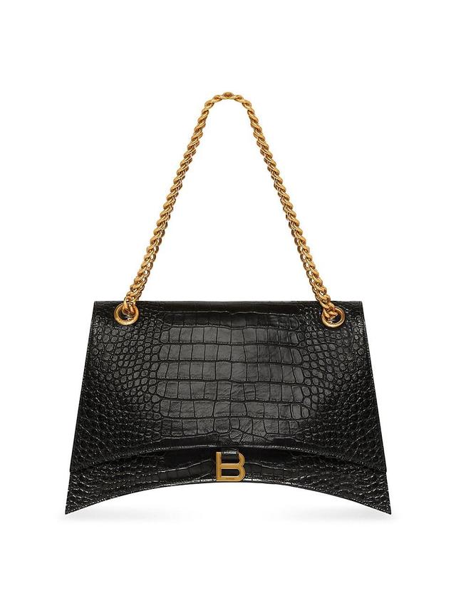 Womens Crush Large Chain Bag Crocodile Embossed Product Image