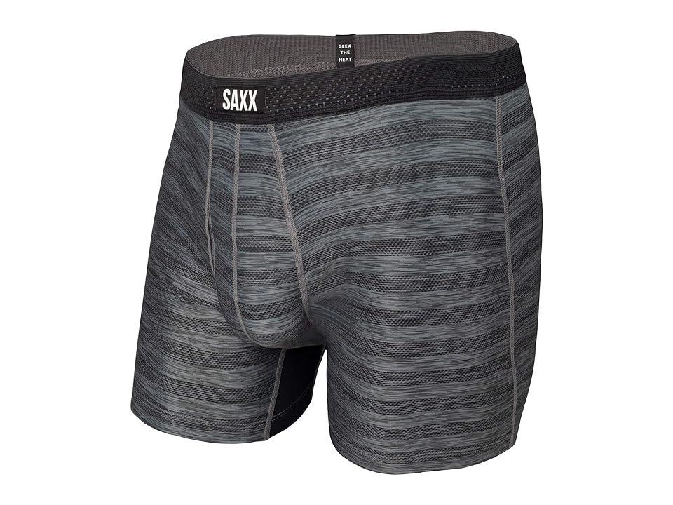 SAXX UNDERWEAR Hot Shot Boxer Brief Fly (Dark Denim Heather) Men's Underwear Product Image