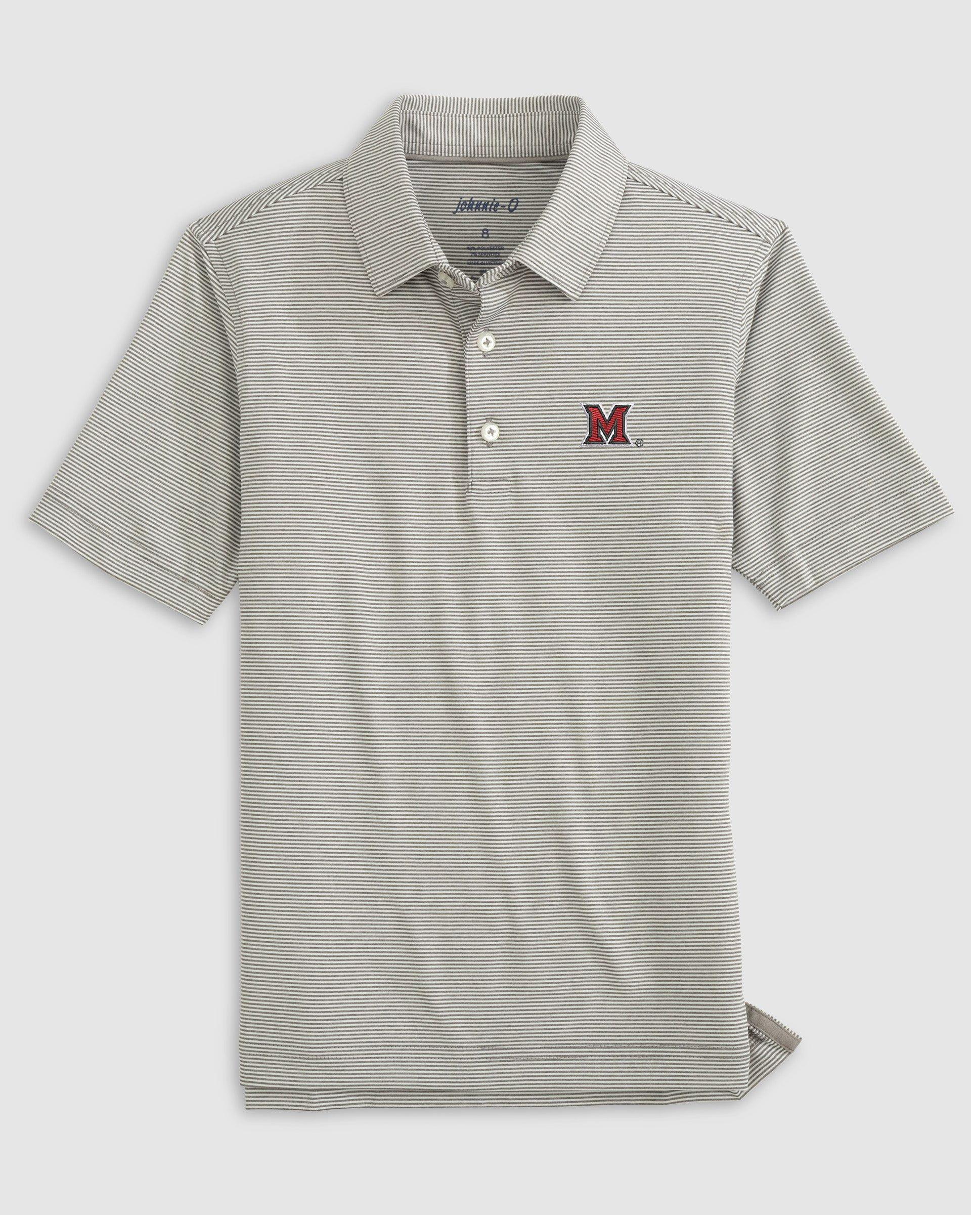 johnnie-O Rutgers Lyndonn Jr. Striped Jersey Performance Polo Product Image