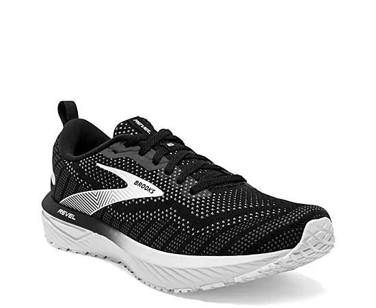 Brooks Womens Revel 6 - Walking Shoes White/Black Product Image