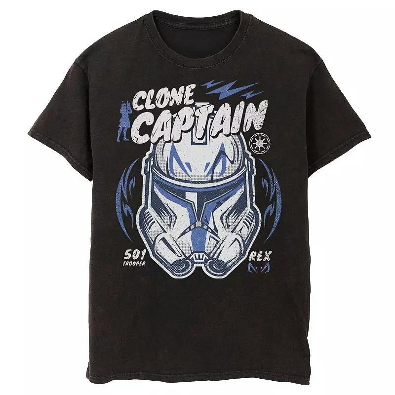 Mens Star Wars Clone Captain Head Shot Portrait Tee Product Image