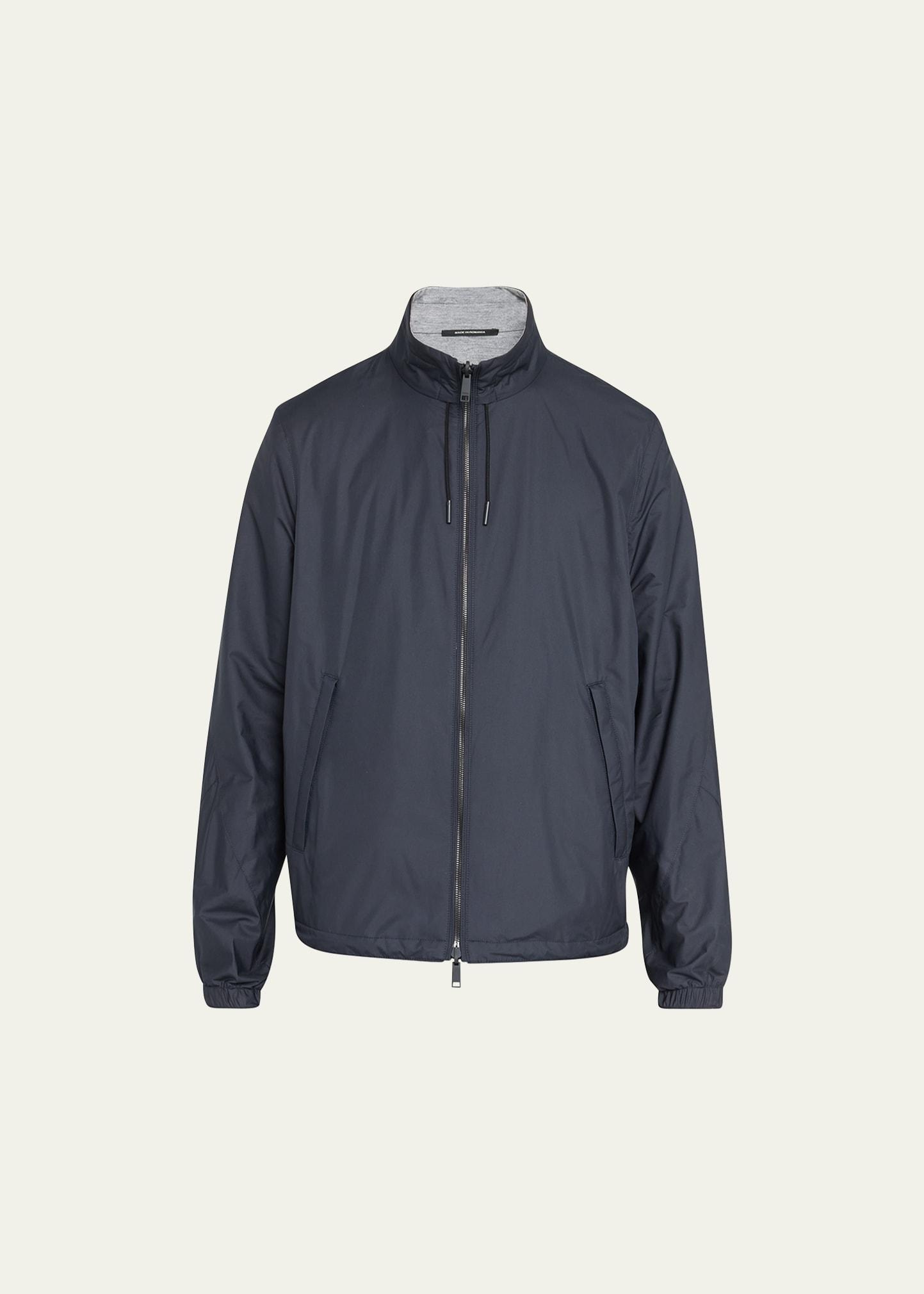 ZEGNA Men's Reversible Blouson Jacket - Size: 48R EU (38R US) - NVY SLD Product Image