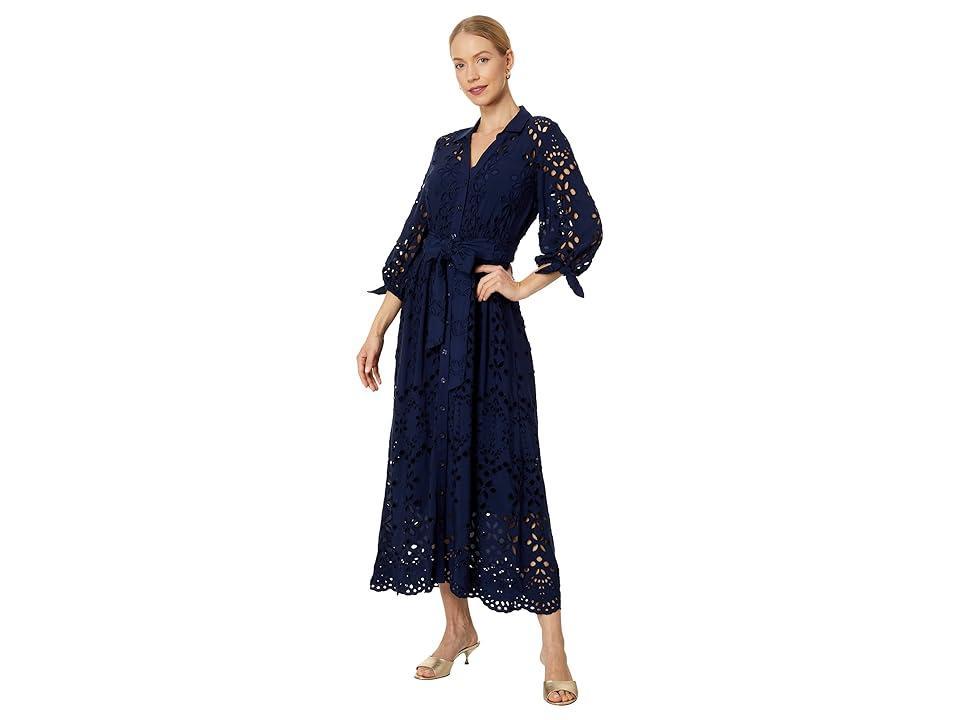 Lilly Pulitzer Amrita Eyelet Midi Dress (True Soiree Eyelet) Women's Clothing Product Image