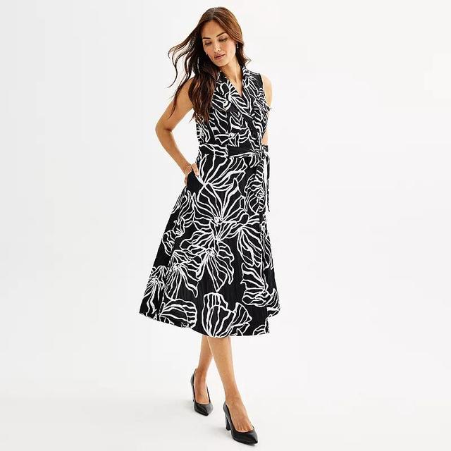 Womens Nine West Sleeveless Utility Midi Dress Product Image