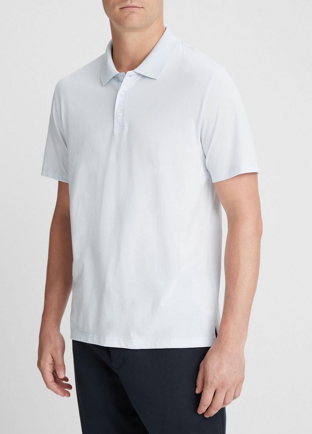 Pima Cotton Short-Sleeve Polo Shirt Product Image