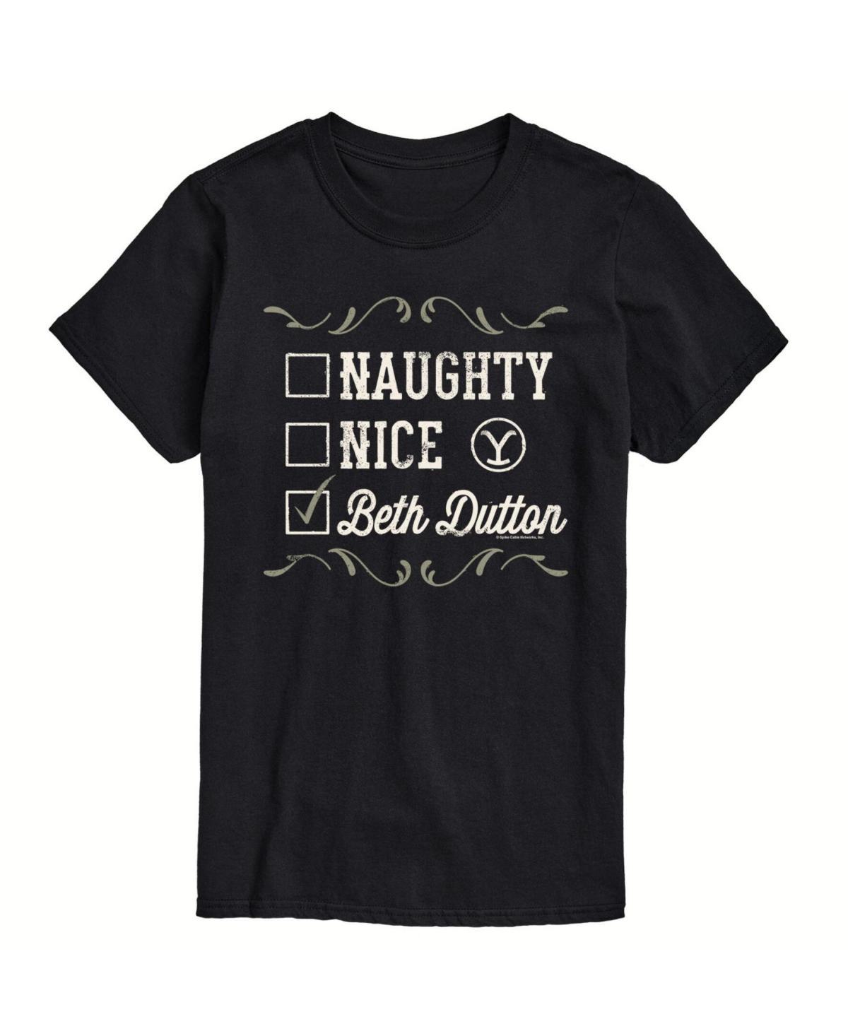 Mens Yellowstone Naughty Nice Beth Dutton Tee Product Image