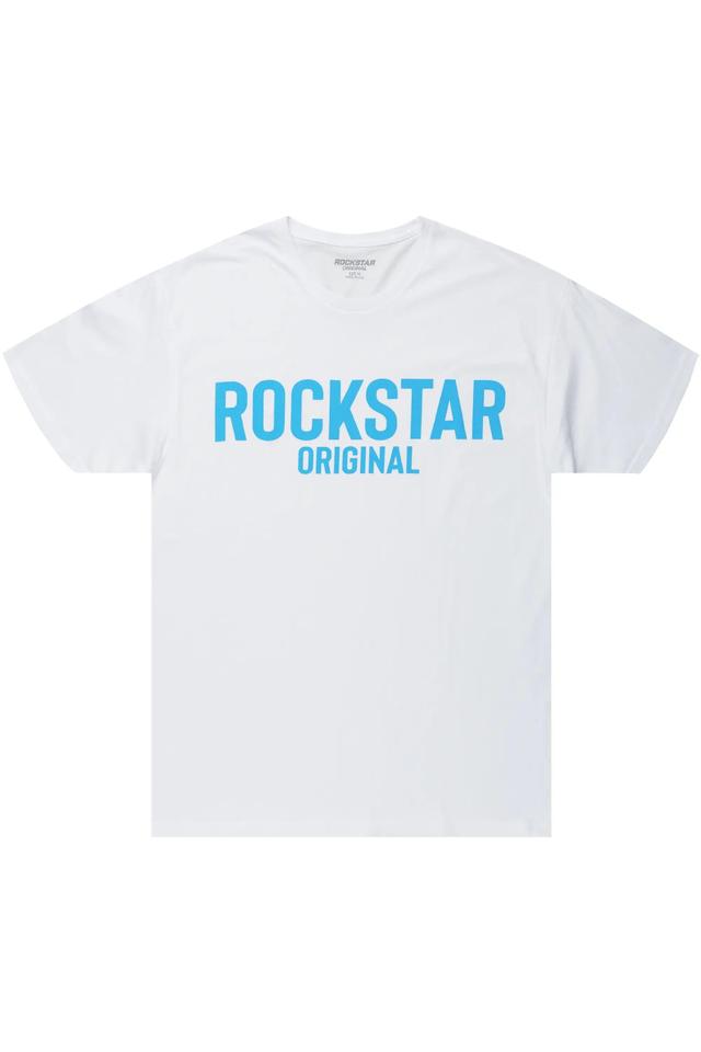 Sana White/Blue Graphic T-Shirt Male Product Image