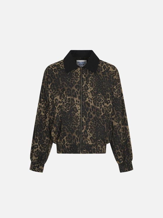 Aelfric Eden Leopard Print Crop Jacket Female Product Image