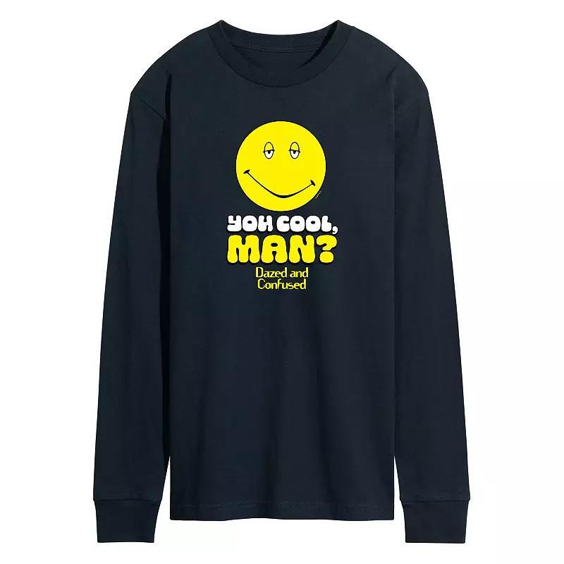 Mens Dazed and Confused You Cool Man Long Sleeve Graphic Tee Blue Product Image