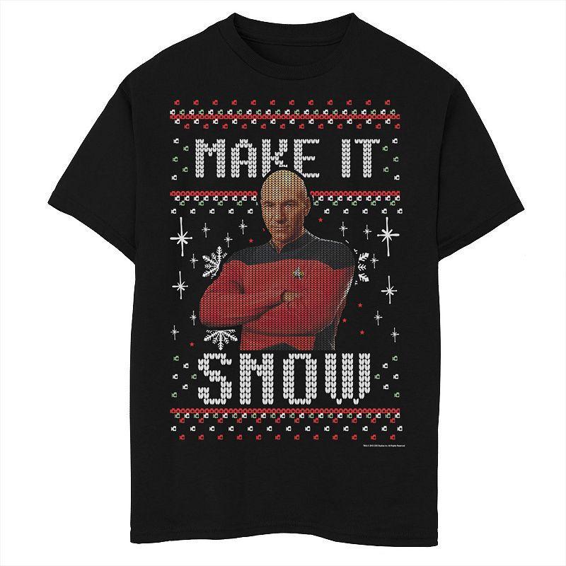 Mens Star Trek Next Generation Make It Snow Tee Product Image