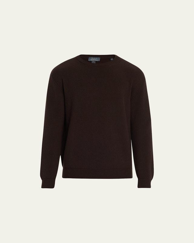 Mens Cashmere Ribbed Crewneck Product Image