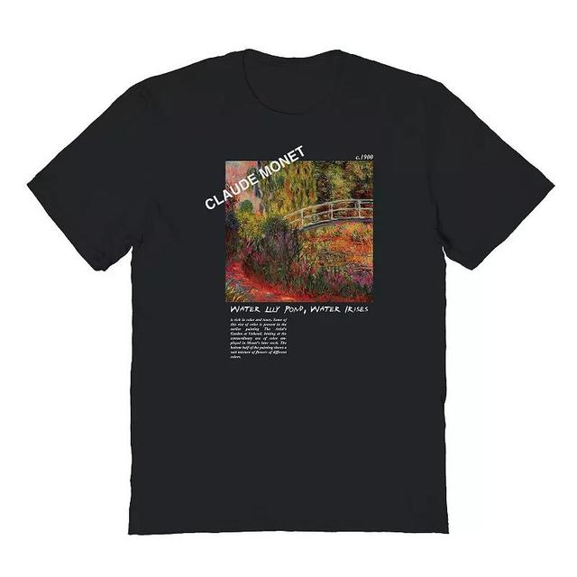 Mens Fine Art Claude Monet Water Irises Graphic Tee Product Image