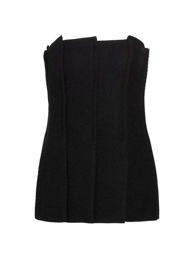 Proenza Schouler Textured Twill Paneled Bustier Top Product Image