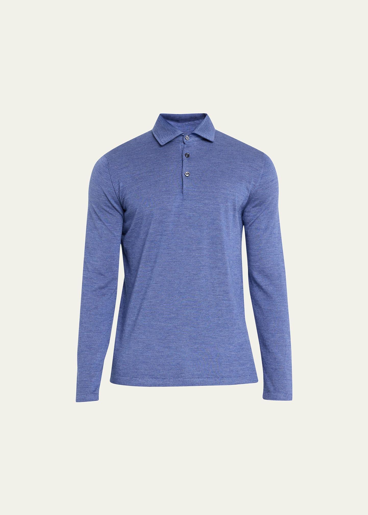 Mens Cashmere-Silk Polo Shirt Product Image