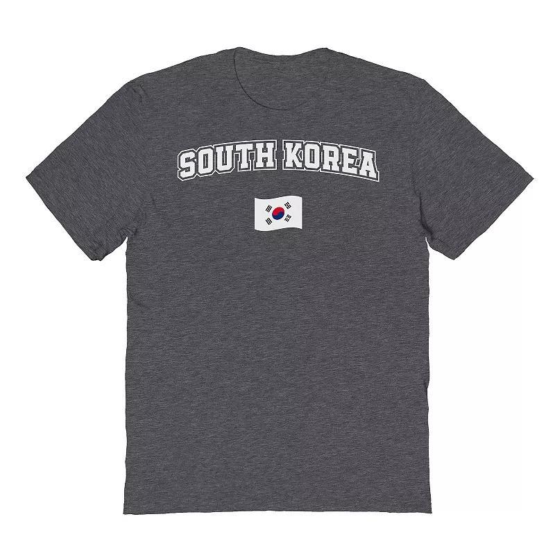 Mens South Korea Flag Graphic Tee Dark Grey Product Image