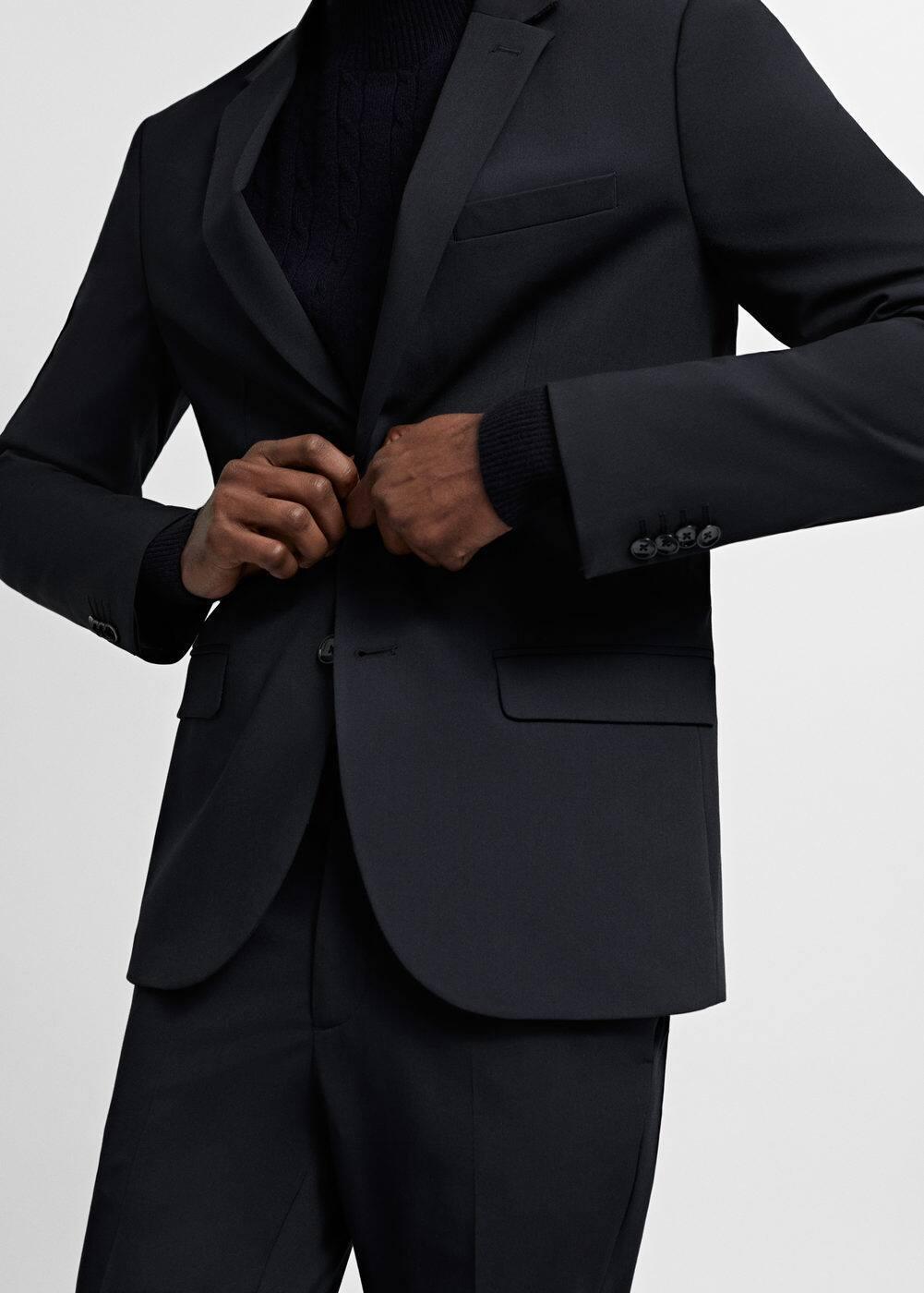 MANGO MAN - Super slim-fit suit blazer in stretch fabric navyMen Product Image