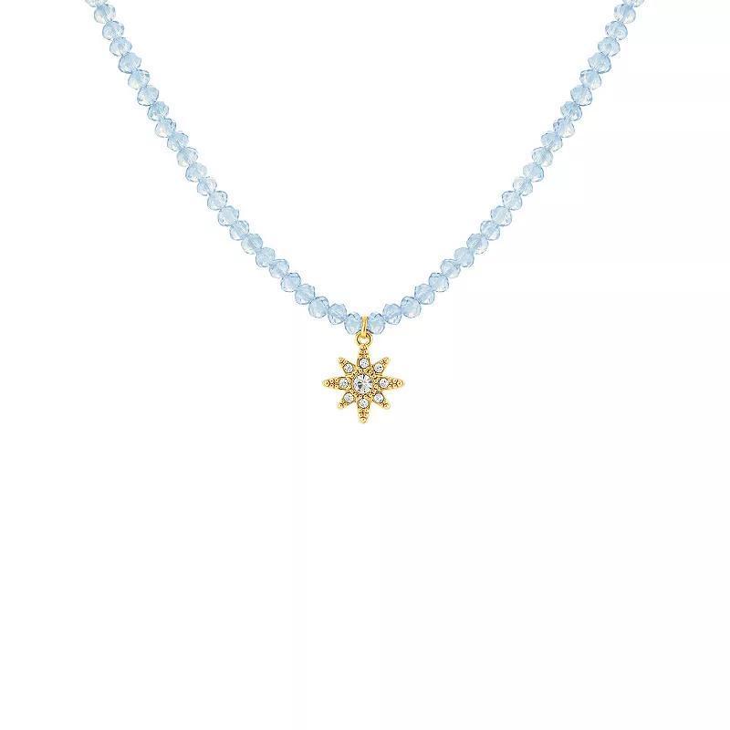 Emberly Gold Tone Starburst Charm Necklace, Womens, Multi Product Image