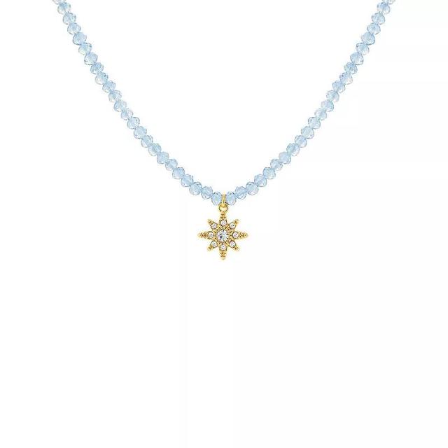 Emberly Gold Tone Starburst Charm Necklace, Womens, Multi Product Image