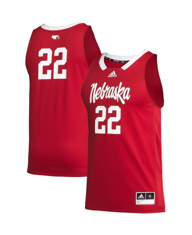 Mens adidas #22 Scarlet Nebraska Huskers Swingman Jersey - Scarlet Product Image