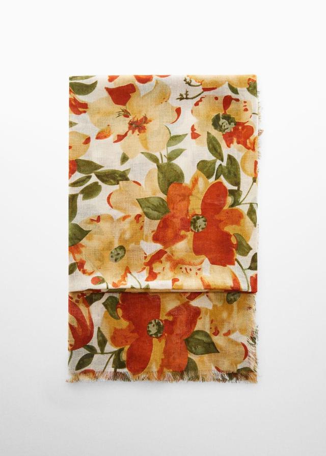 MANGO - Floral print scarf - One size - Women Product Image