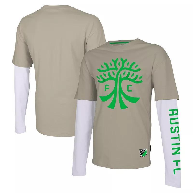 Mens Stadium Essentials Tan Austin FC Status Long Sleeve T-Shirt Product Image