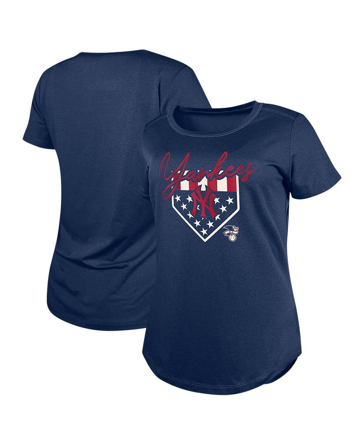 New Era Womens Navy New York Yankees Americana T-Shirt Product Image