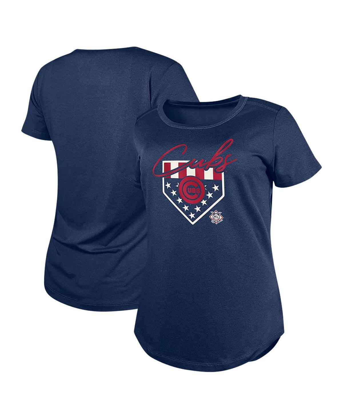 New Era Womens Navy Atlanta Braves Americana T-Shirt Product Image