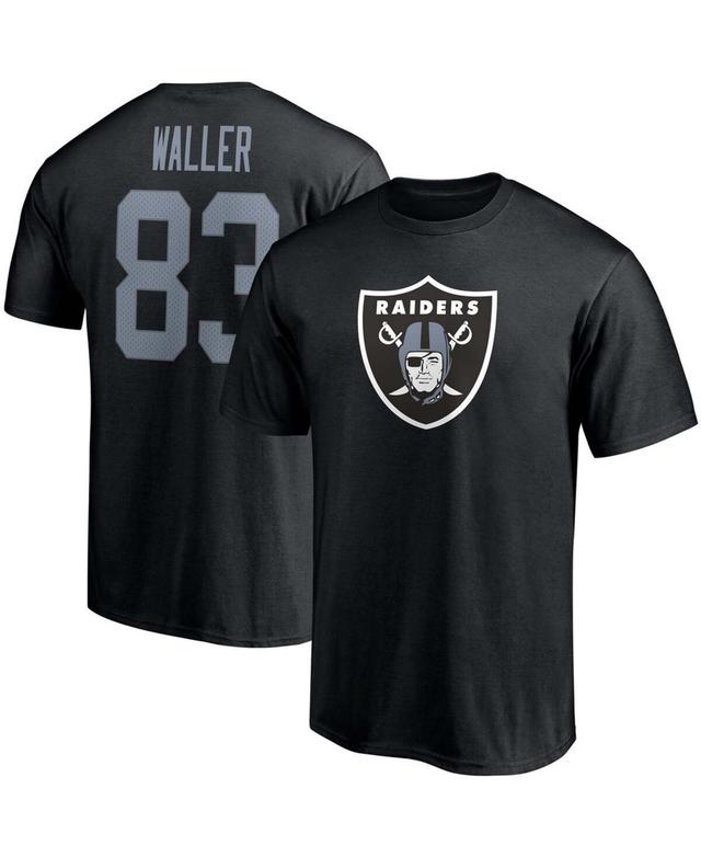 Mens Fanatics Branded Darren Waller Black Las Vegas Raiders Player Icon Name & Number T-Shirt Product Image