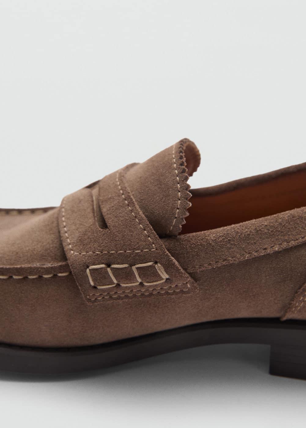 Mango Mens Suede Leather Loafers Product Image