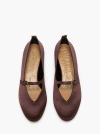 SATIN BALLERINAS WITH STRAP in brown | JW Anderson US  Product Image